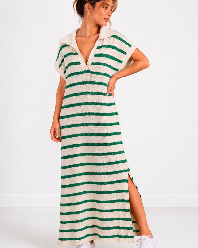 STRIPED MAXI JURK