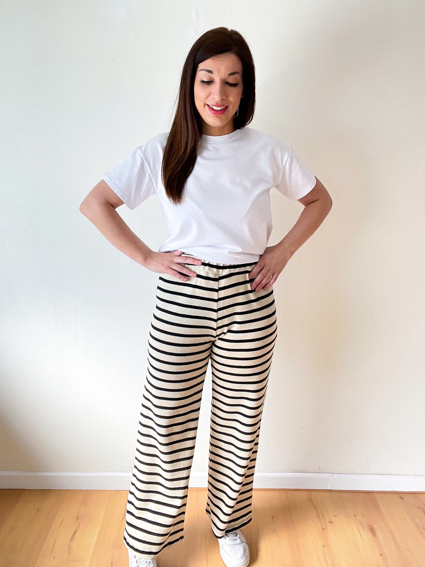 STRIPED KNIT PANTS