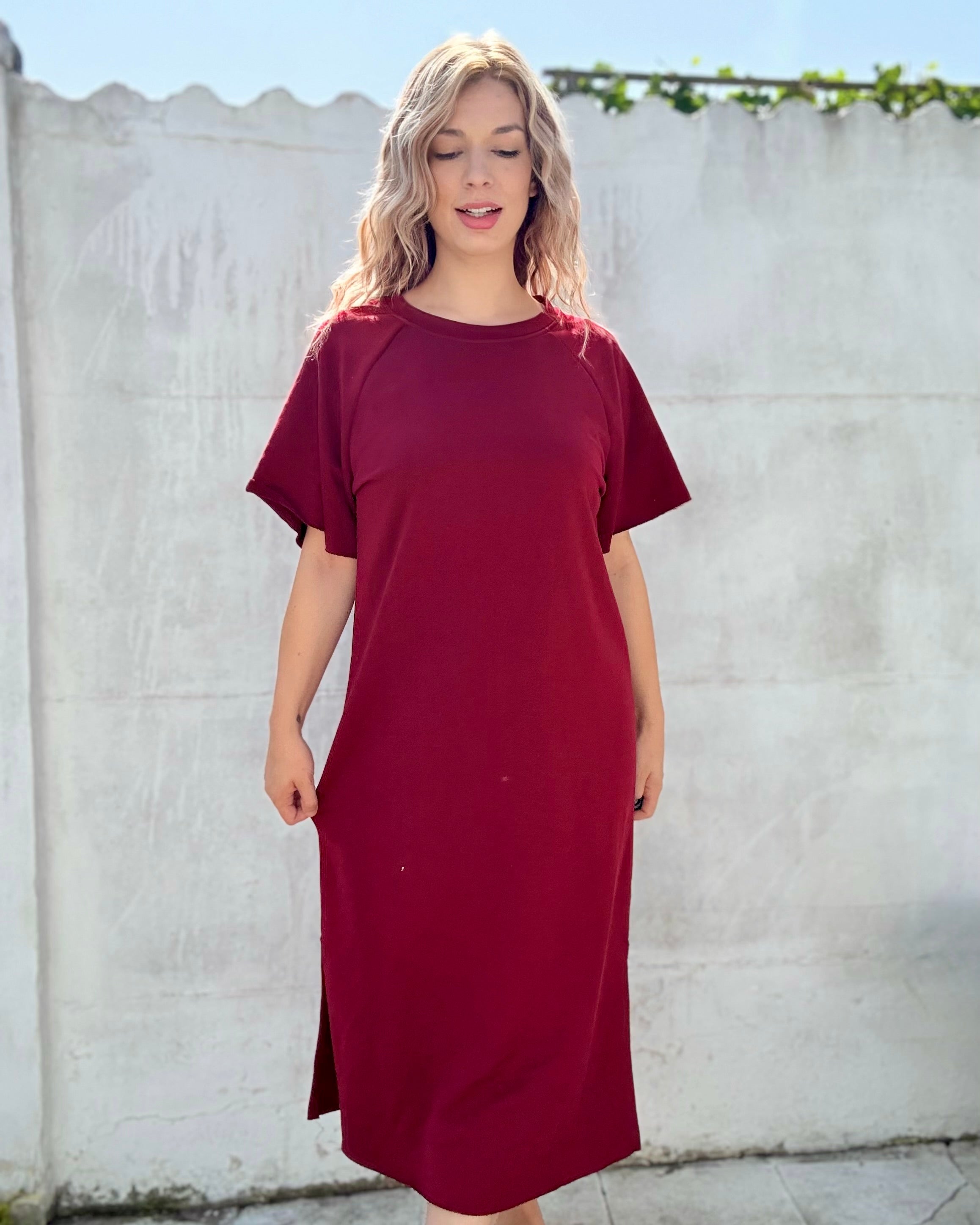 Jurk Yazmin | bordeaux