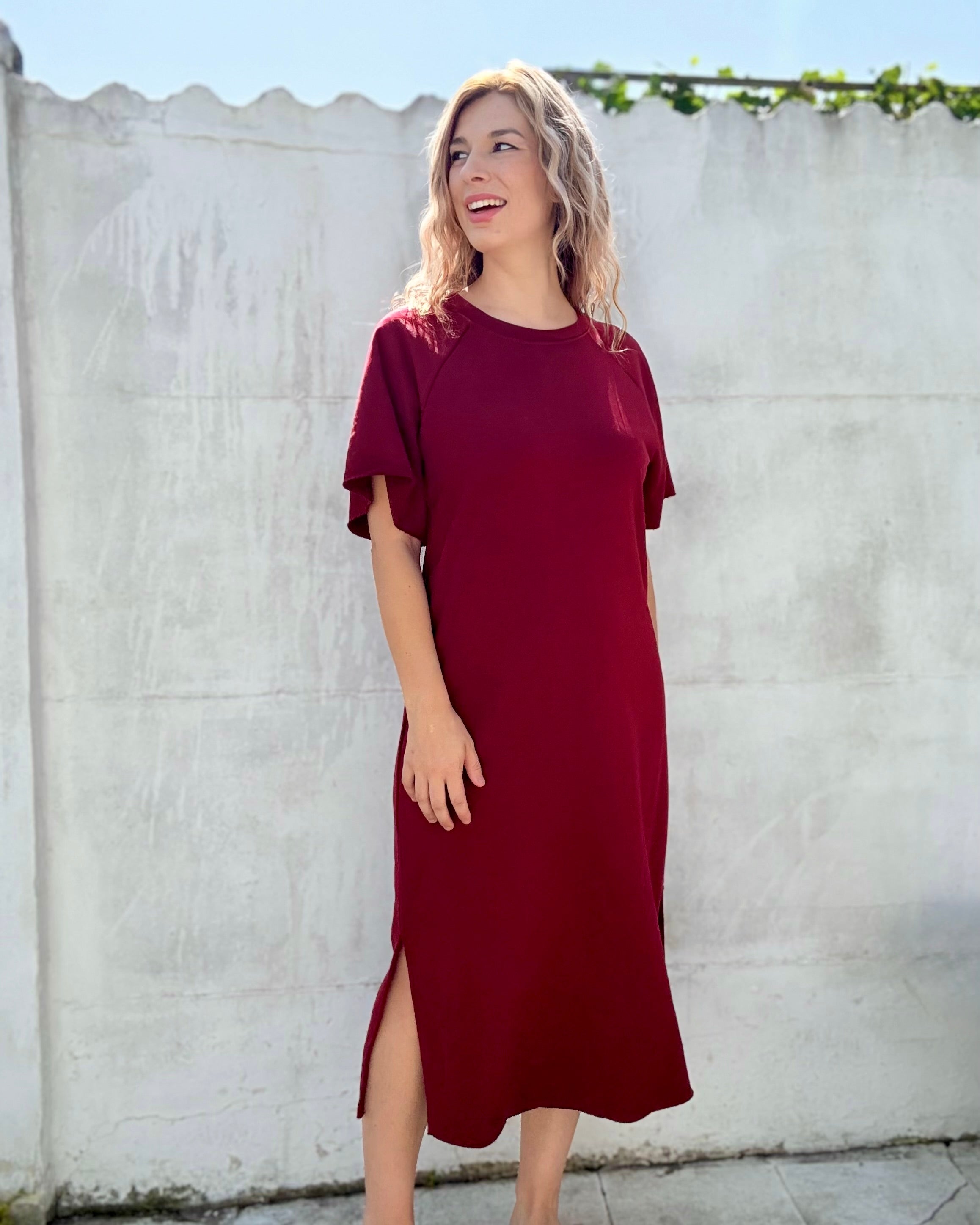 Jurk Yazmin | bordeaux