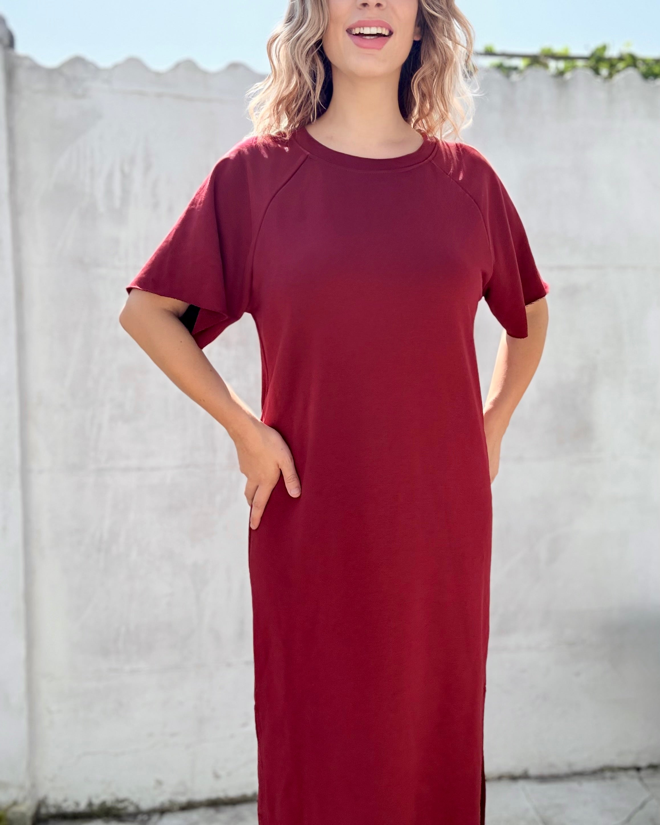 Jurk Yazmin | bordeaux