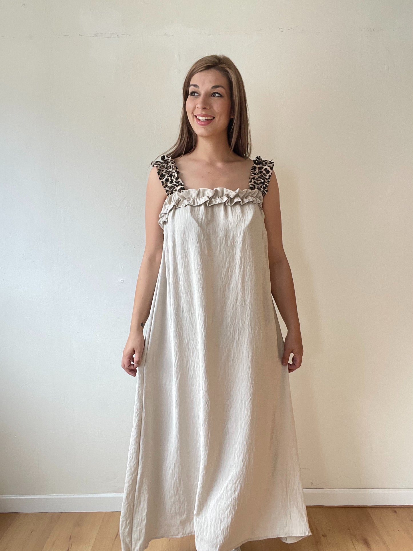 LEO MAXI DRESS | BEIGE