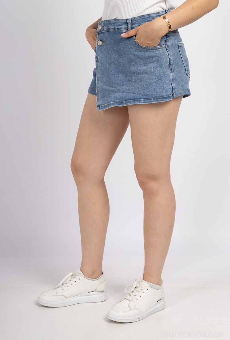 DENIM SKORT | BLUE