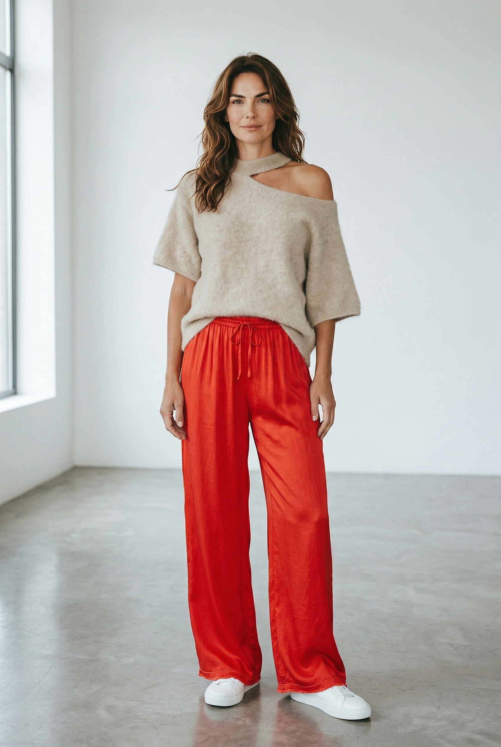 Zijde Broek | rood