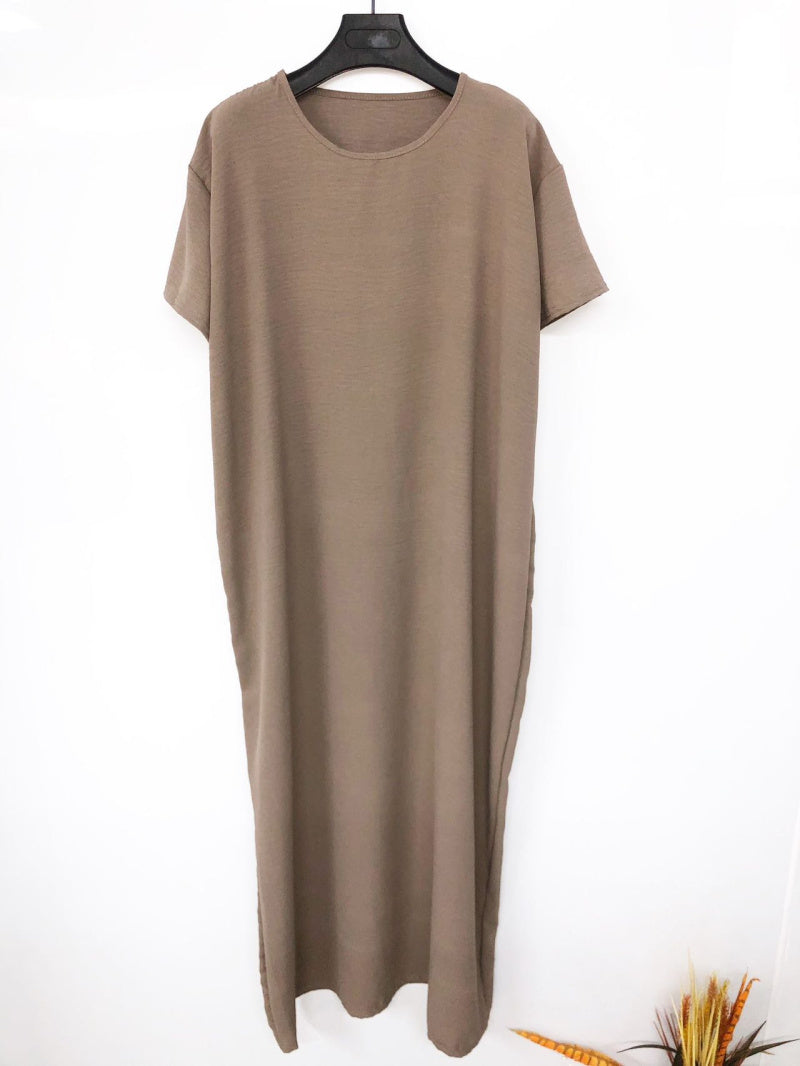 TSHIRT JURK | TAUPE